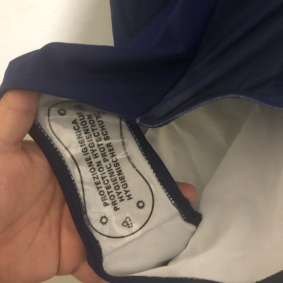 Holipick high neck mesh cutout swimsuit small navy blue new - Picture 8 of 15